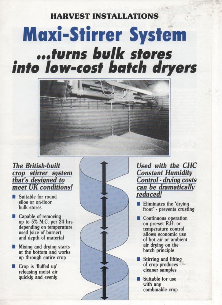Harvest Installations - Bulk Store - Maxi-Stirrer System Brochure