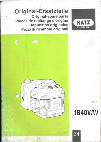Hatz Engine 1B40V/W Parts Manual