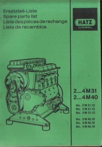 Hatz Engine 4M31 4M40 Parts Manual