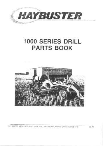 Haybuster Drill 1000 Series Parts Manual