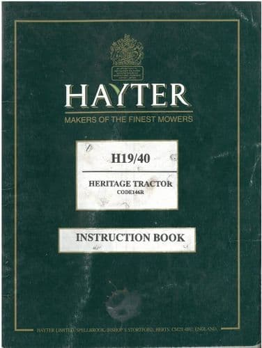 Hayter Hertitage Tractor H19/40 Operators Manual and Parts List