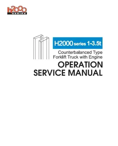 Heli Forklift Truck CPCD10/CPCD15/CPCD18 (H2000 SERIES) Operators Manual