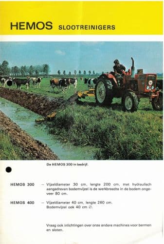 Hemos Slootreinigers 300 & 400 Ditcher Brochure - In Dutch