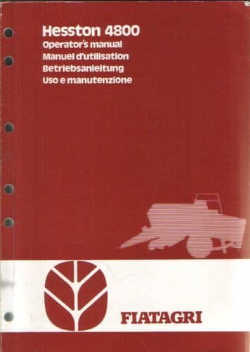 Hesston Baler 4800 Operators Manual - Fiatagri