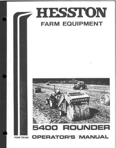 Hesston Baler 5400 Operators Manual