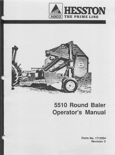 Hesston Round Baler 5510 Operators Manual