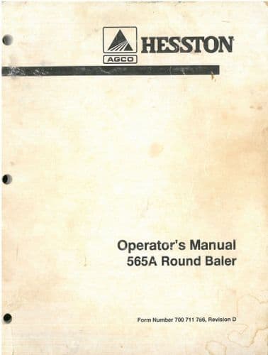 Hesston Round Baler 565A Operators Manual