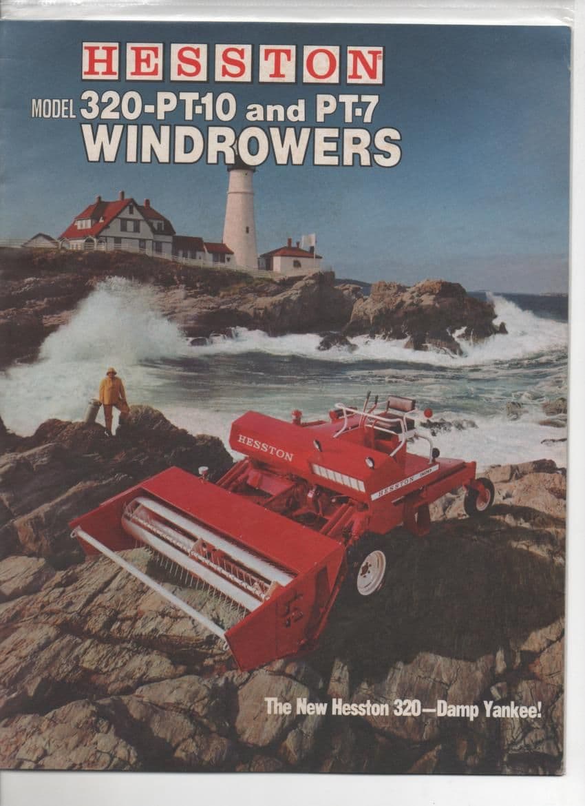 Hesston Windrowers Models 320 PT10 and PT7 Brochure