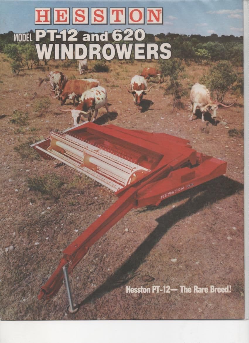 Hesston Windrowers Models PT12 and 620 Brochure