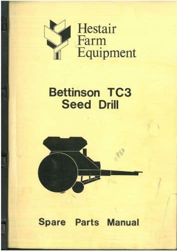 Hestair Bettinson TC3 Seed Drill Parts Manual