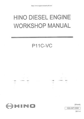 Hino Diesel Engine P11C-VC Workshop Repair Manual