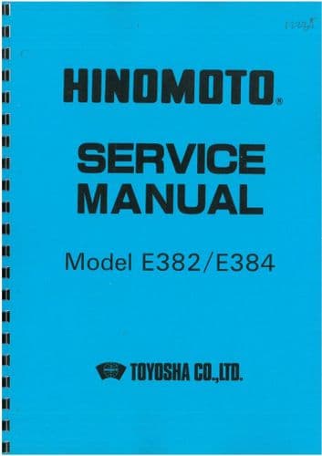 Hinomoto Tractor E382 E384 Workshop Service Manual