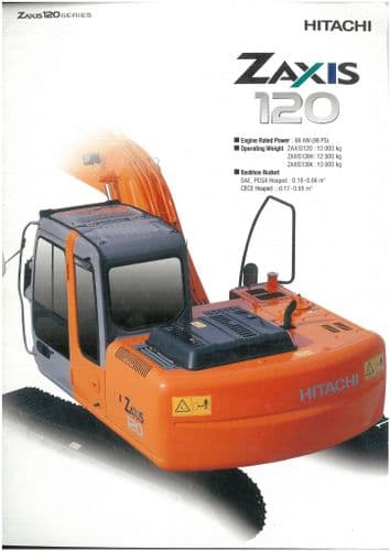 Hitachi Excavator Zaxis 120 130H & 130K Brochure