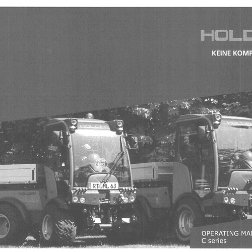 Holder Multipark C250 C270 C350 C370 Operators Manual