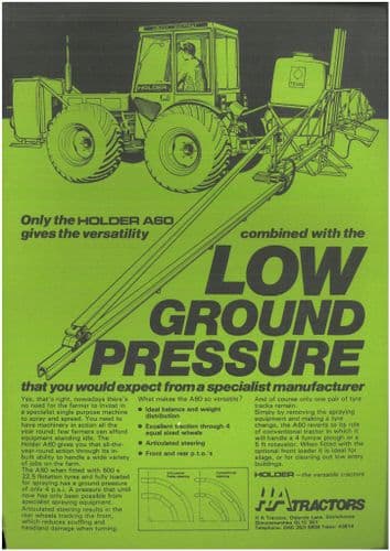 Holder Tractor A60 Low  Ground Pressure Brochure - Sprayer