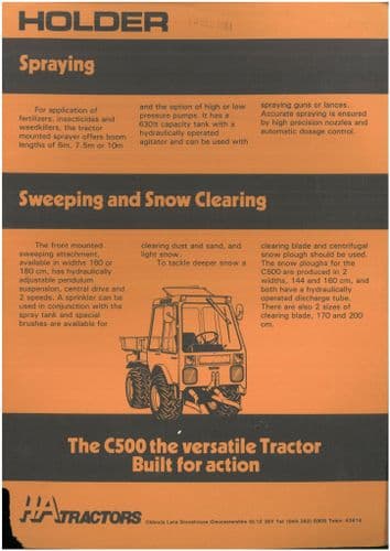 Holder Tractor C500 Brochure