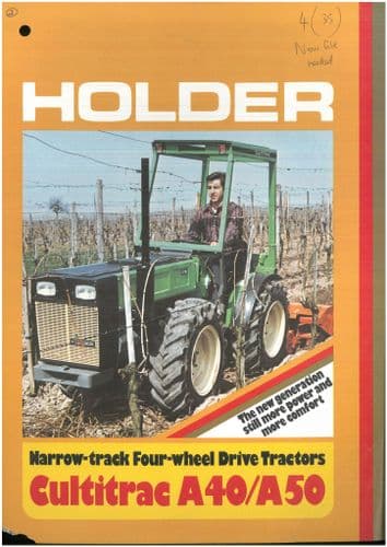 Holder Tractor Cultitrac A40 & A50 Brochure