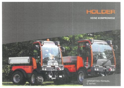 Holder Utility Vehicle Gator UTV C250 C270 C350 C370 Operators Manual