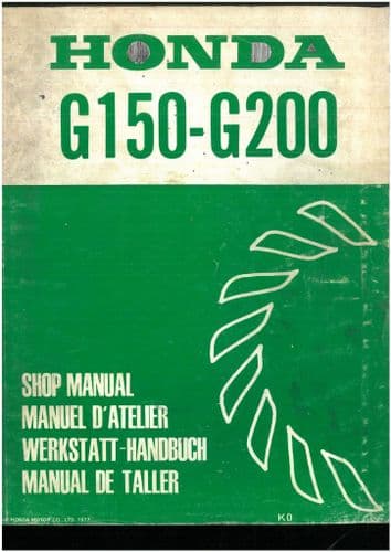 Honda Engine G150 G200 Workshop Service Repair Manual