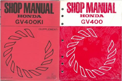 Honda Engine GV400 & GV400KI Workshop Service Repair Manual