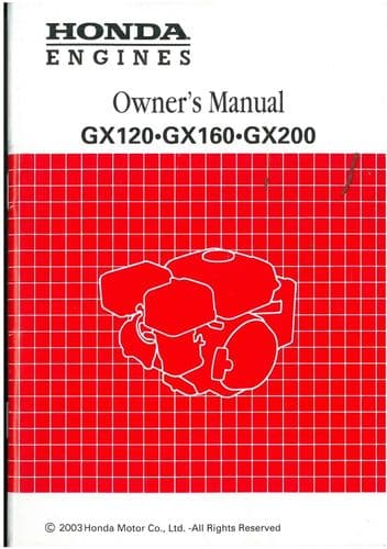Honda Engine GX120 GX160 GX200 Operators Manual
