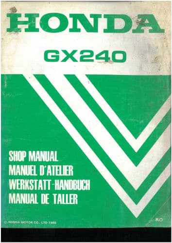 Honda Engine GX240 Workshop Service Repair Manual