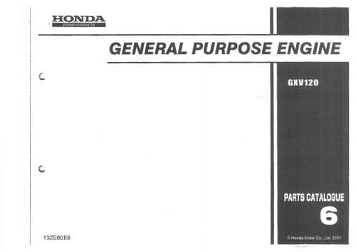 Honda Engine GXV120 Parts Manual
