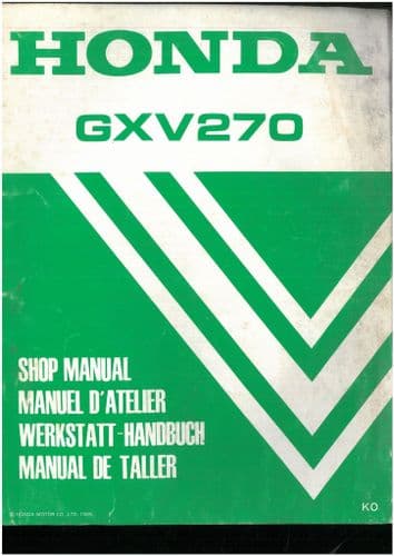 Honda Engine GXV270 Workshop Service Repair Manual