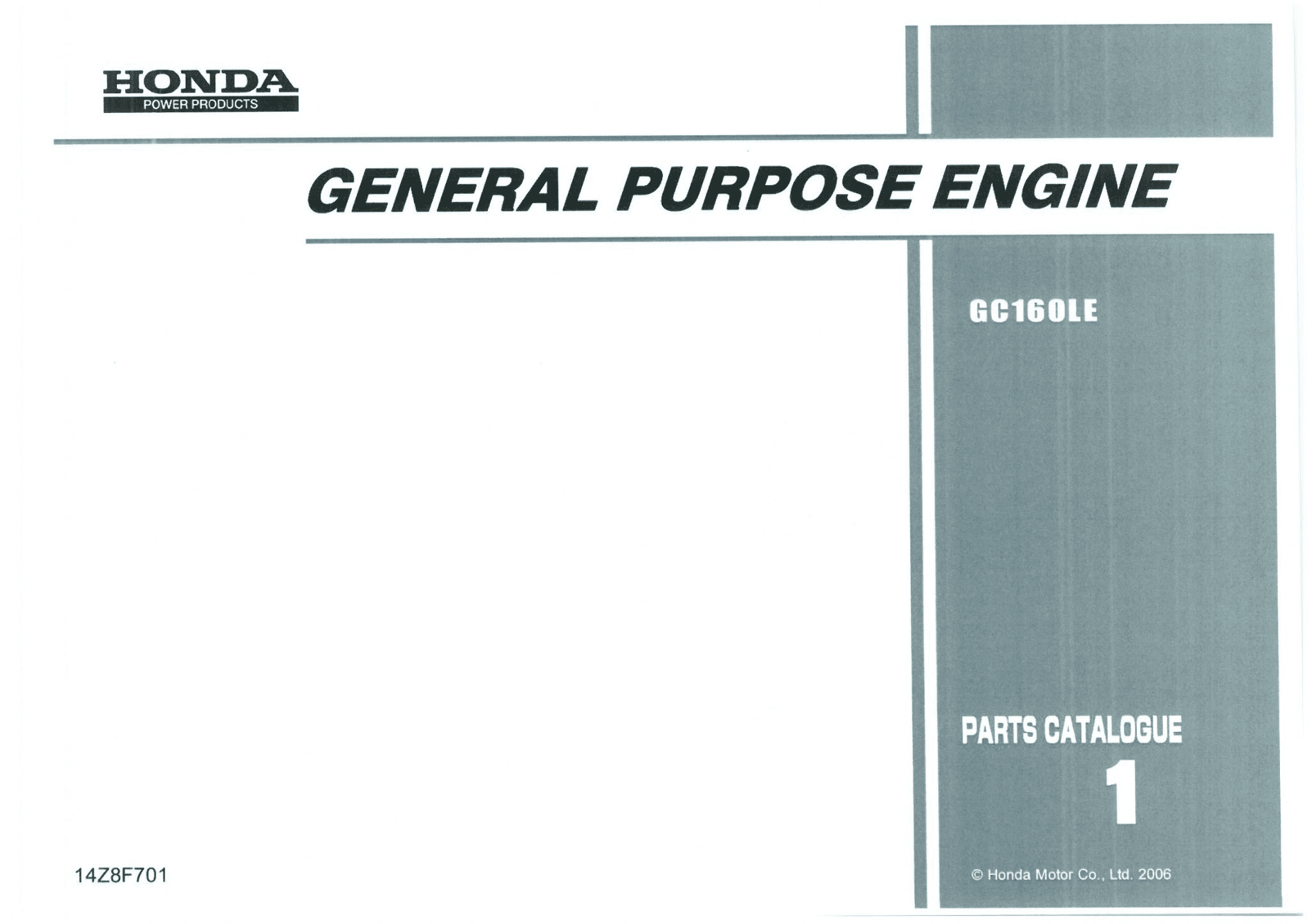 Honda General Purpose Engine GC160LE Parts Manual