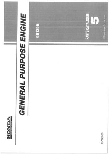 Honda General Purpose Engine GD1250 Parts Manual