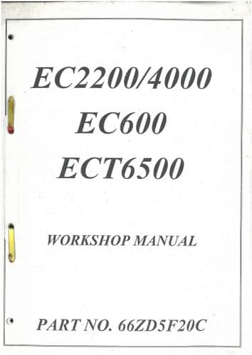 Honda Generator EC2200 4000 EC600 ECT6500 Work Shop Manual