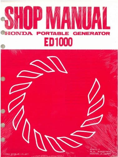 Honda Generator ED1000 Workshop Service Repair Manual