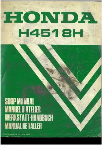 Honda Lawn Mower H4518H Workshop Service Repair Manual