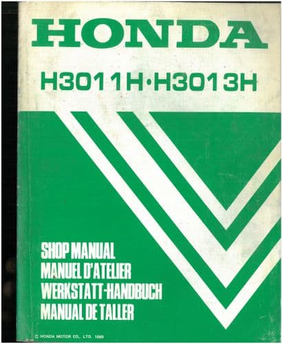 Honda Lawn Tractor H3011H H3013H  Workshop Service Repair Manual