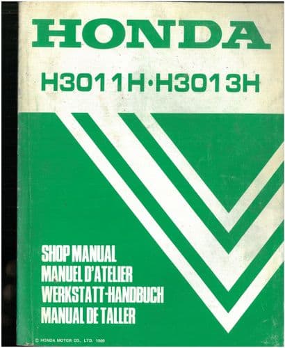 Honda Lawn Tractor H3011H H3013H  Workshop Service Repair Manual
