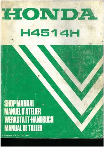 Honda Lawn Tractor H4514H Workshop Service Repair Manual - ORIGINAL