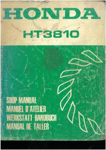 Honda Lawn Tractor HT3810 Workshop Service Repair Manual