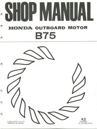 Honda Marine Outboard Motor BF75 Workshop Service Repair Manual