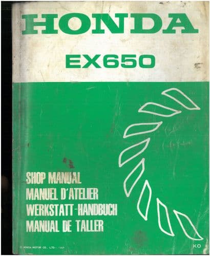 Honda Portable Generator EX650 Workshop Service Repair Manual