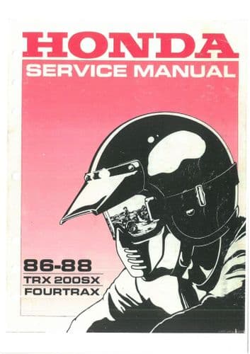 Honda Quad Bike Fourtrax TRX200SX 86-88 Workshop Manual