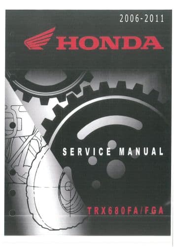 Honda Quad Bike TRX680FA TRX680FGA 2006-2011 Workshop Manual