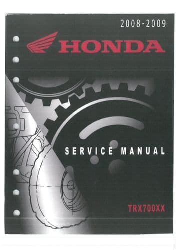 Honda Quad Bike TRX700XX 2008-2009 Workshop Manual