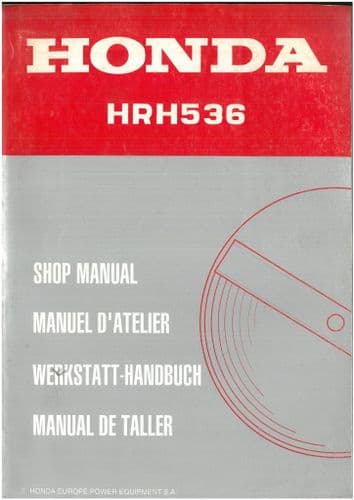 Honda Rotary Mower HRH536  Workshop Service Repair Manual