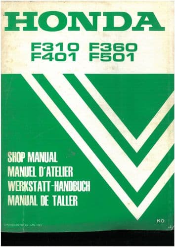 Honda Tiller Cultivator F310 F360 F401 F501  Workshop Service Repair Manual