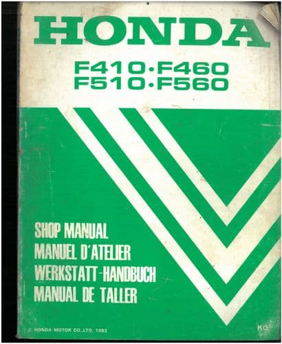 Honda Tiller Cultivator F410 F460 F510 F560  Workshop Service Repair Manual