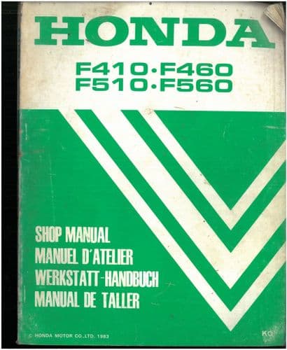 Honda Tiller Cultivator F410 F460 F510 F560  Workshop Service Repair Manual