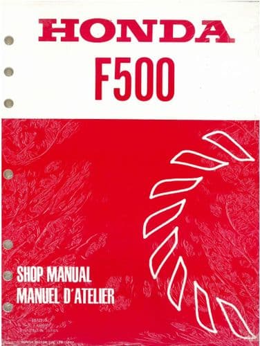 Honda Tiller F500 Workshop Service Repair Manual