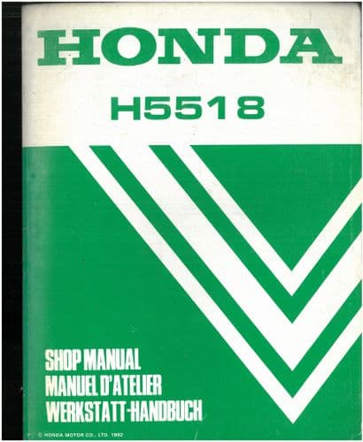 Honda Tractor H5518 Workshop Service Repair Manual