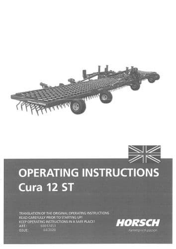 Horsch Harrow Cura 12ST Operators Manual