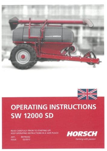 Horsch Seed Wagon SW12000SD Operators Manual